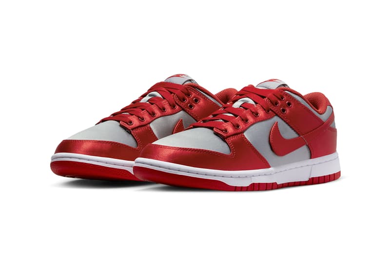 Nike Dunk Low UNLV Satin DX5931-001 Release Information sneakers footwear hype classis colorway red grey