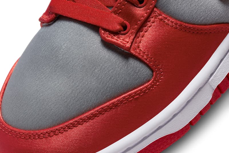 Nike Dunk Low UNLV Satin DX5931-001 Release Information sneakers footwear hype classis colorway red grey