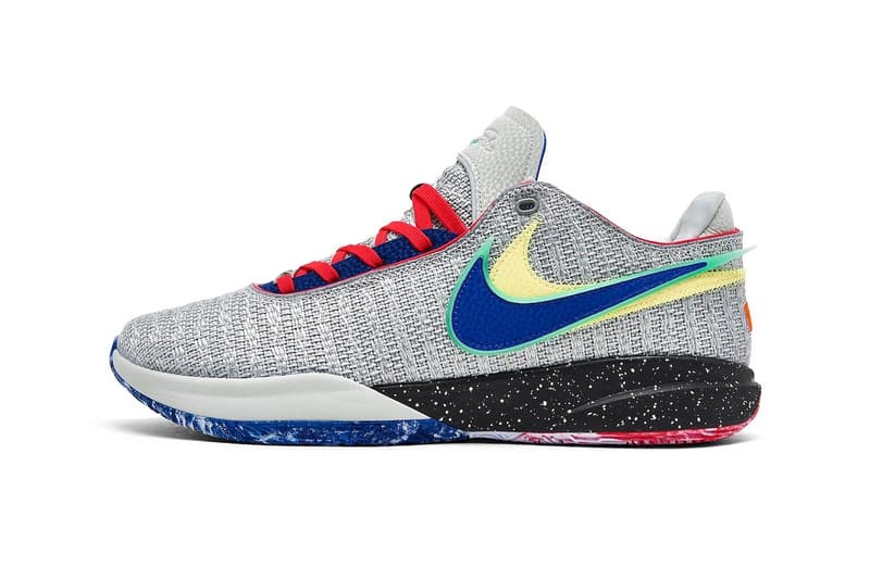 Nike LeBron 20 "Nike Lifer" Has an Official Release Date Light Silver/Hyper Royal-Lemon Chiffon-Safety Orange los angeles lakers king james nba basketball xx DJ5423-002 march