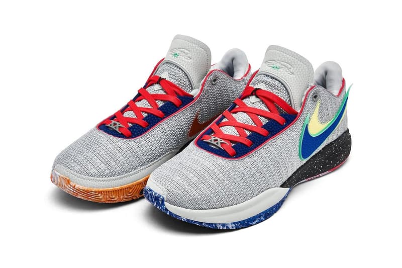 Nike LeBron 20 "Nike Lifer" Has an Official Release Date Light Silver/Hyper Royal-Lemon Chiffon-Safety Orange los angeles lakers king james nba basketball xx DJ5423-002 march