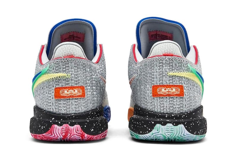 Nike LeBron 20 "Nike Lifer" Has an Official Release Date Light Silver/Hyper Royal-Lemon Chiffon-Safety Orange los angeles lakers king james nba basketball xx DJ5423-002 march