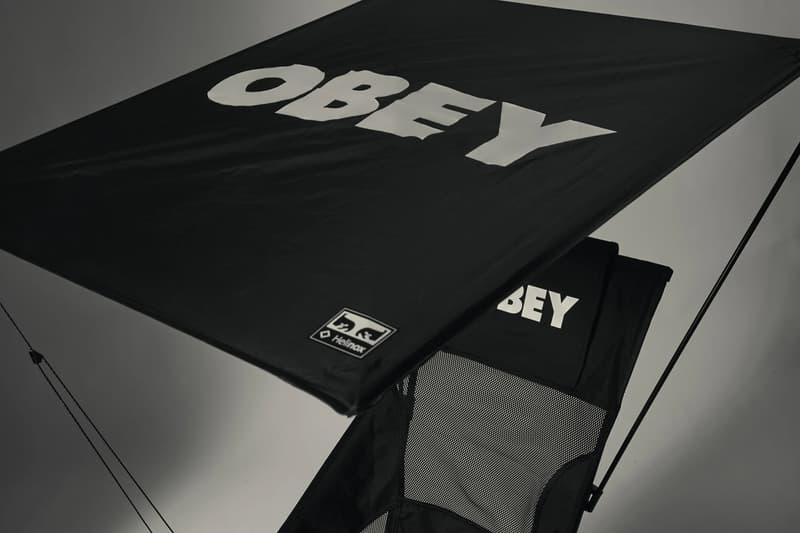 Obey Helinox Shepard Fairey collab collection furniture sunset chair table one laundry bag shade sacoche cushion cover 