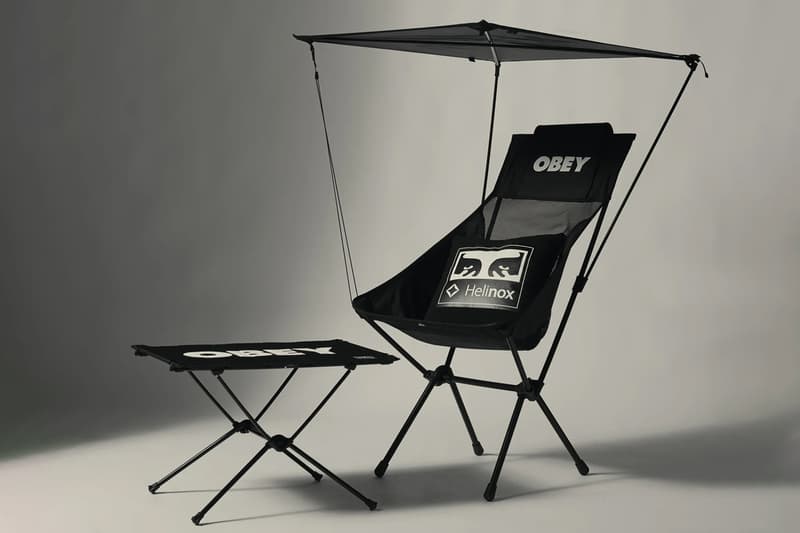 Obey Helinox Shepard Fairey collab collection furniture sunset chair table one laundry bag shade sacoche cushion cover 