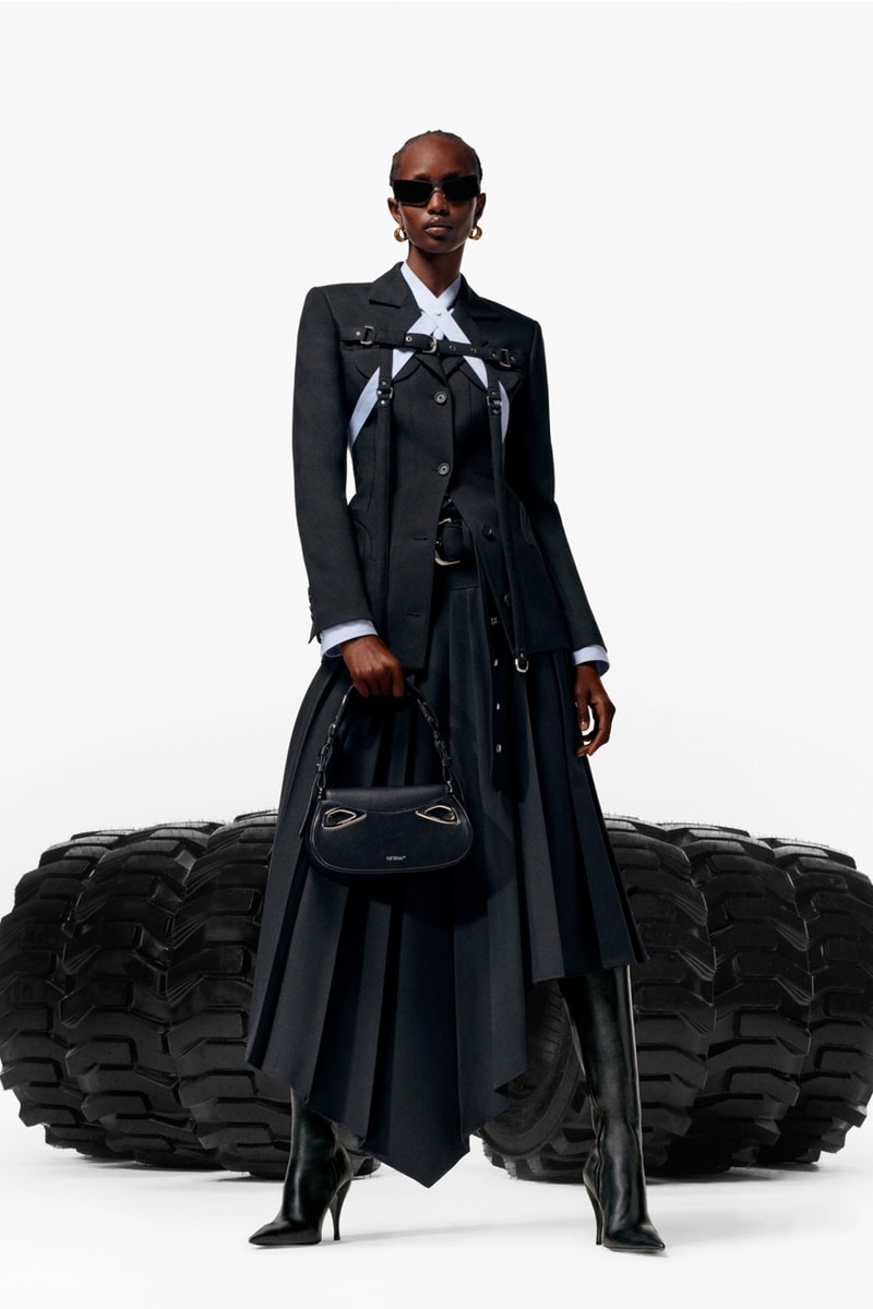 Off-White™ Pre-Fall 2023 is Sleek and Refined ib kamara milan fashion week menswear suits black lunar shipping monochrome wardrobe virgil abloh legacy tailoring