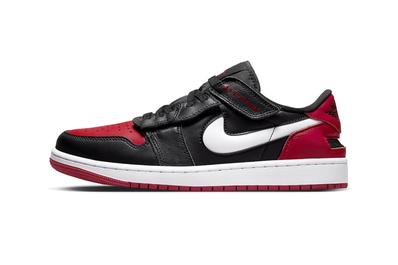 Official Look at the Air Jordan 1 Low FlyEase "Bred" DM1206-066 black gym red white nike michael jordan brand aj1