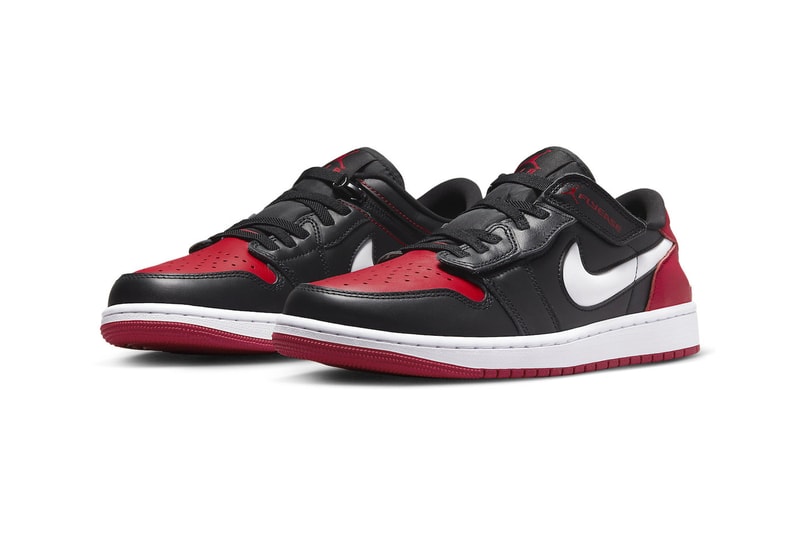 Official Look at the Air Jordan 1 Low FlyEase "Bred" DM1206-066 black gym red white nike michael jordan brand aj1