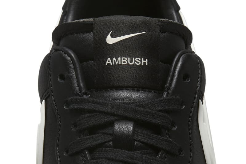 AMBUSH Nike Air Force 1 phantom black tailpipe swoosh release info date price