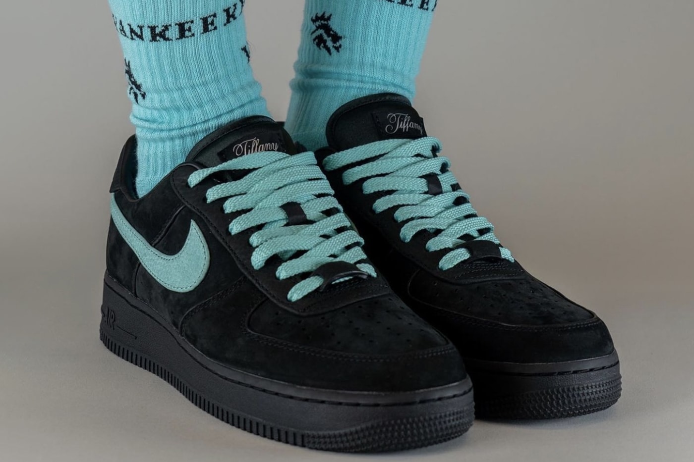 Black Nike Air Force 1 Low Appears With Teal Swooshes