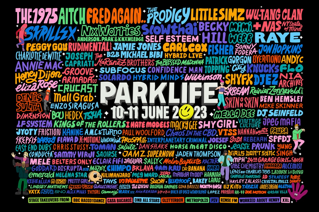parklife 2023 festival manchester uk line-up announcement nas wu-tang clan little simz aitch knucks jpegmafia nxworries the 1975 Heaton park