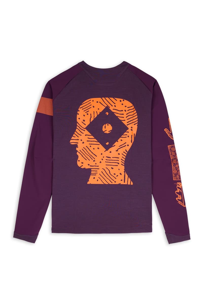 Rapha brain dead mountain bike collaboration tees jackets caps accessories orange purple release info date price