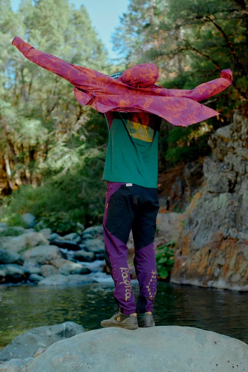 Rapha brain dead mountain bike collaboration tees jackets caps accessories orange purple release info date price