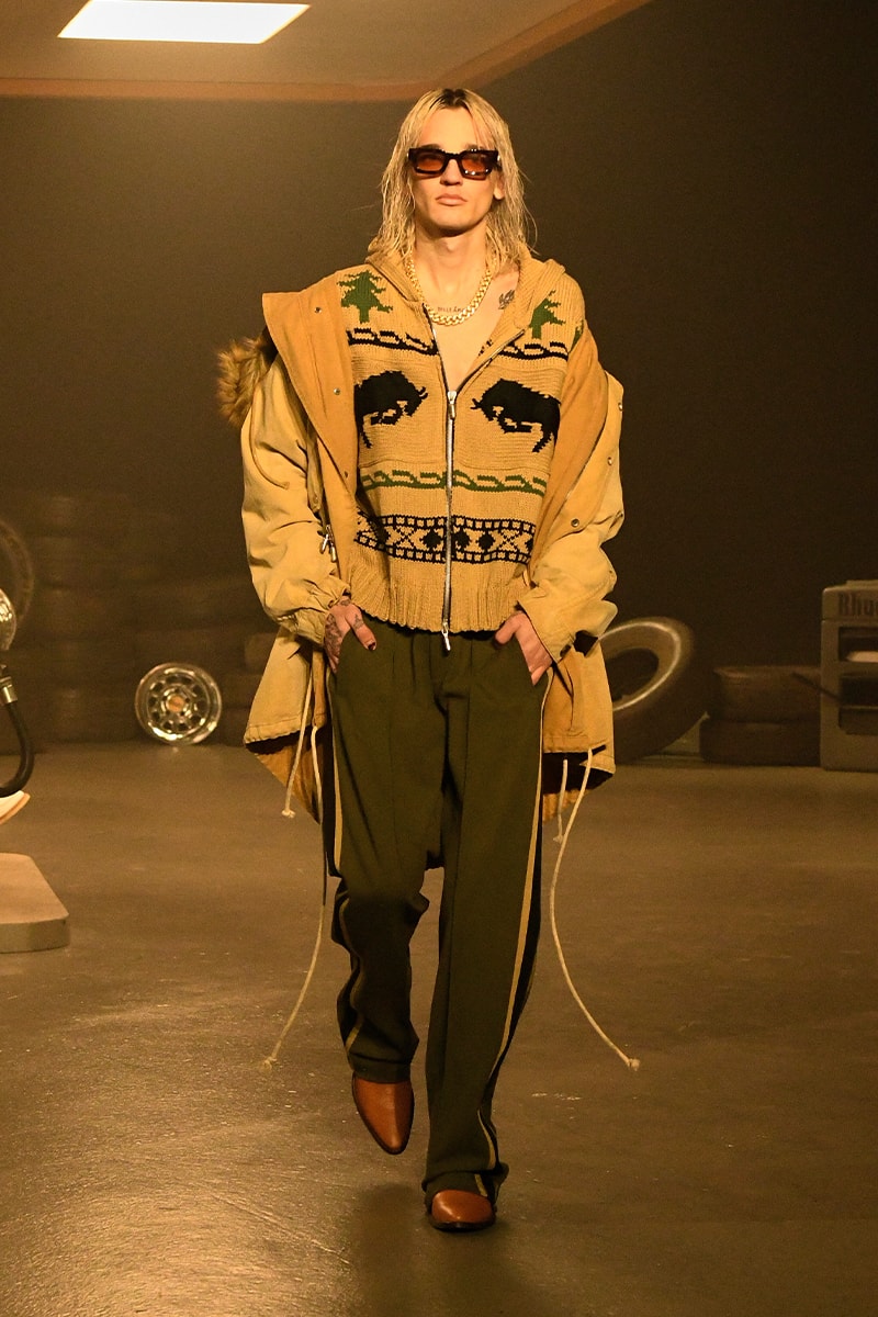 RHUDE FW23 Is a Visual Representation of the Awakening That Fueled Rhuigi Villaseñor's Fire gas station lamborghini los angeles filipino phillippines menswear collection fall winter 2023 milan fashion week bally 