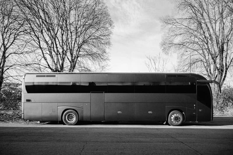 Take Look Inside the Moncler Rick Owens Custom Tour Bus collaboration The art of Genius Tour Bus iveco italia v8 french army blankets bang olufsen news info