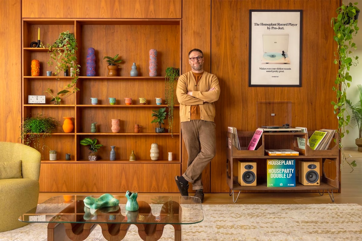 You Can Now Spend a Night Making Pottery With Seth Rogen on Airbnb $42 usd houseplant record weed stoner life los angeles california ceramics