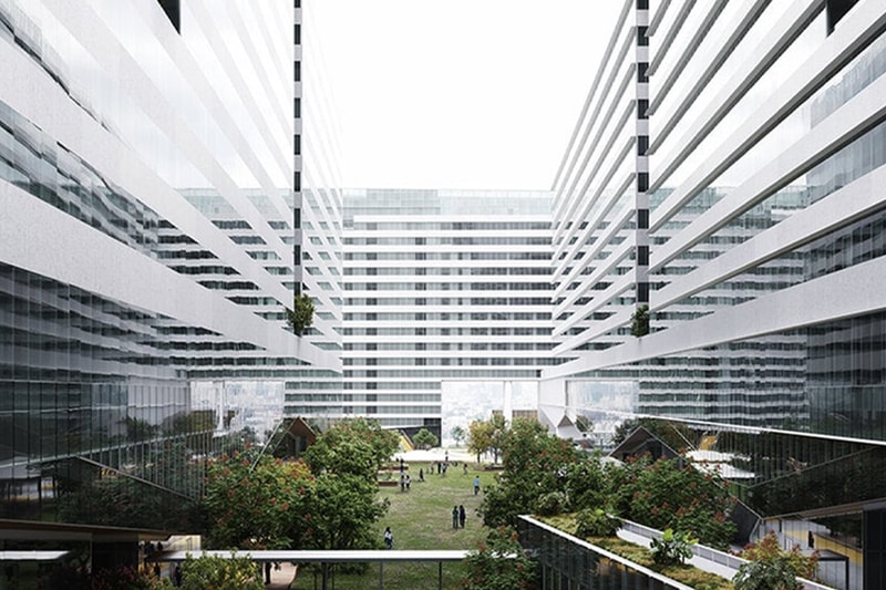 Snohetta Innovation hub urban garden reimagining bangkok Cloud 11 south sukhumvit Bangkok cybertech district greenery 