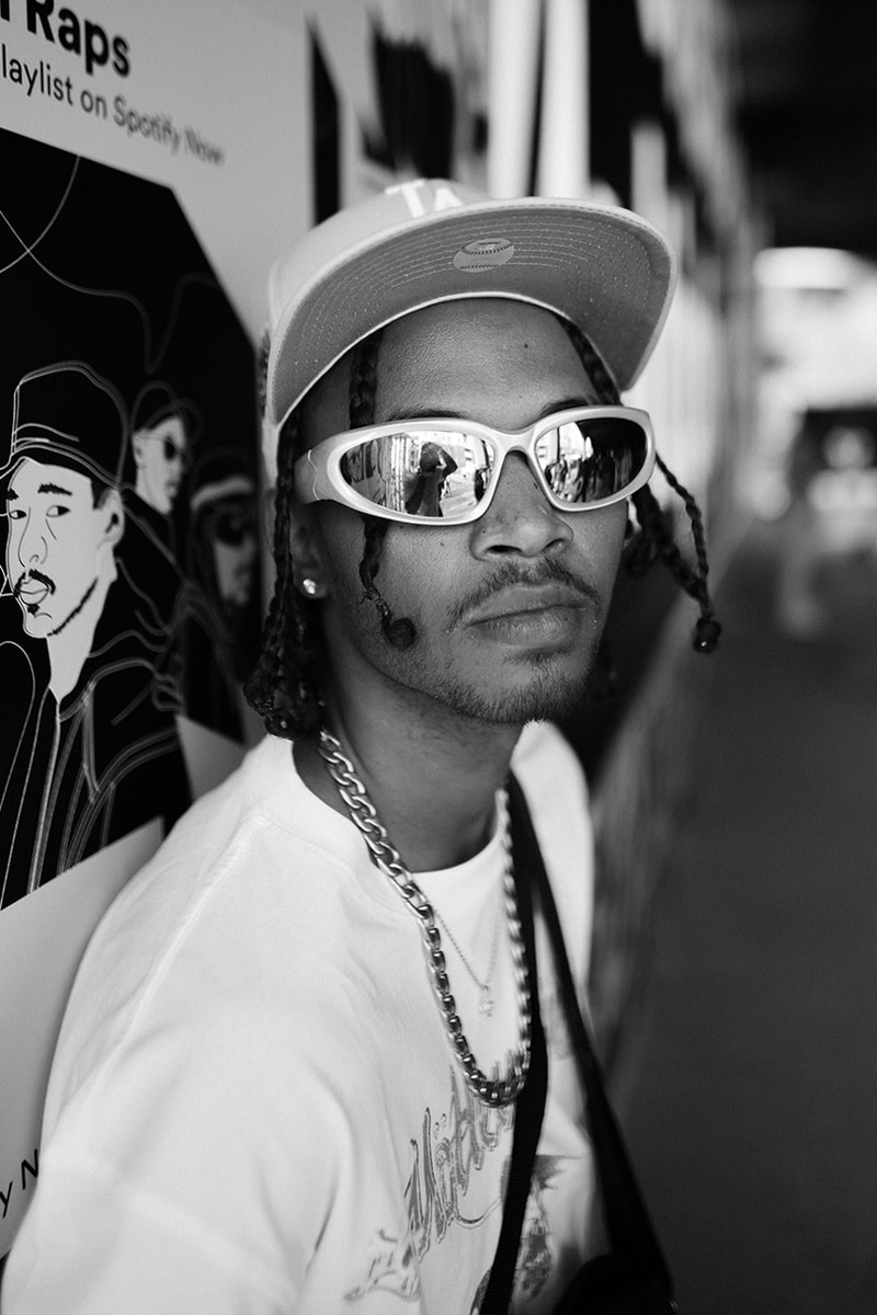 spotify south africa hip-hop cottonfest mzansi raps playlist installation in black and white billboards 