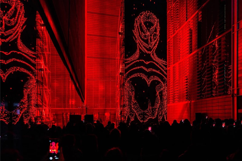 SpY MONOLITH Installation Explores Our Relationship With Screens mobile red barcelona llum bcn festival stanley kubrick 2001 a space odyssey  