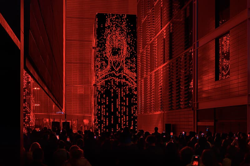 SpY MONOLITH Installation Explores Our Relationship With Screens mobile red barcelona llum bcn festival stanley kubrick 2001 a space odyssey