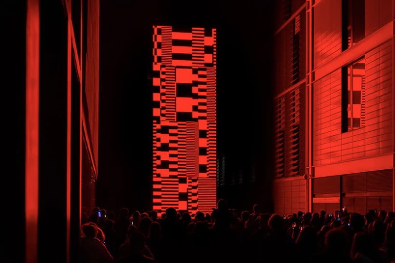 SpY MONOLITH Installation Explores Our Relationship With Screens mobile red barcelona llum bcn festival stanley kubrick 2001 a space odyssey  