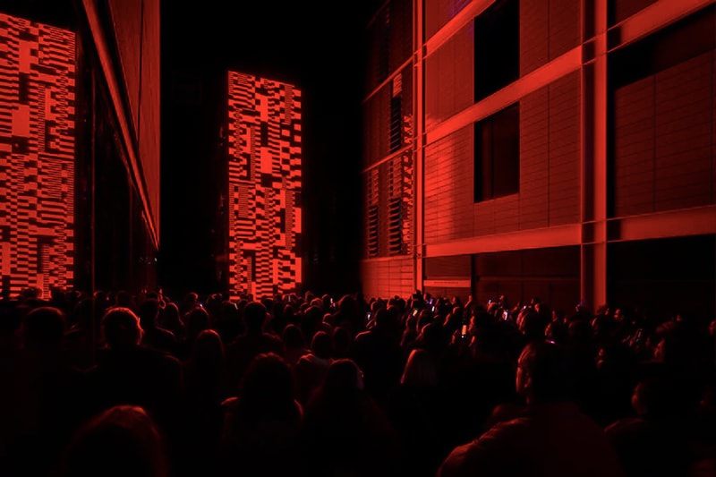 SpY MONOLITH Installation Explores Our Relationship With Screens mobile red barcelona llum bcn festival stanley kubrick 2001 a space odyssey  