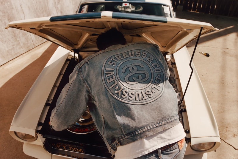 Closer Look at Upcoming Stüssy x Levi's Denim Collaboration capsule frank lebon jeans jacket 