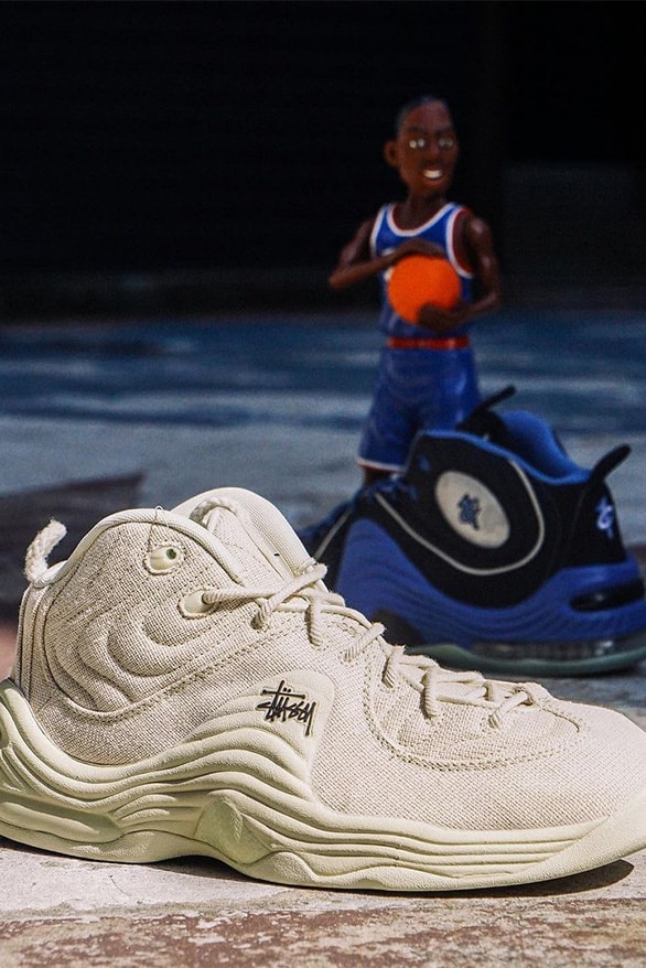 Stüssy Nike Air Penny 2 Fossil Release Information details colorway collaboration footwear sneakers hype