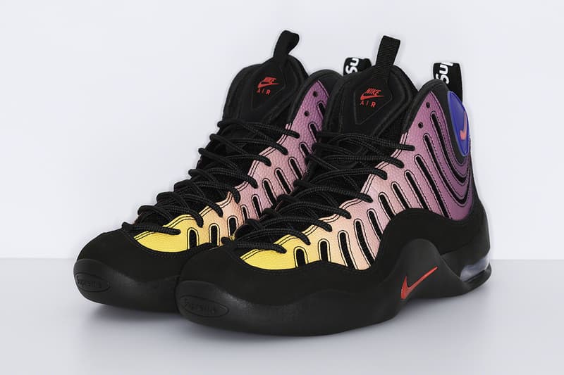 Supreme Nike Air Bakin Spring 2023 Collaboration Release Info DX3292-001 DX3292-100 Date Buy Price Black Speed Red Multi Color White Amarillo