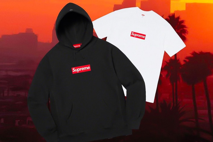Los Angeles Box Logo Tee Celebrating Supreme West Hollywood Store Opening Surfaces