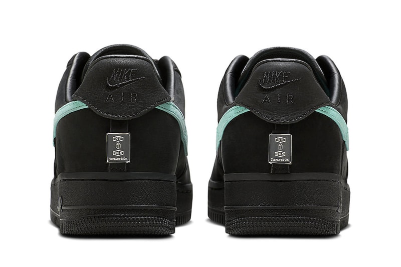 Tiffany and Co Nike Air Force 1 Low  black leather suede teal laces sterling silver 400 usd dz1382 001 release info date price  