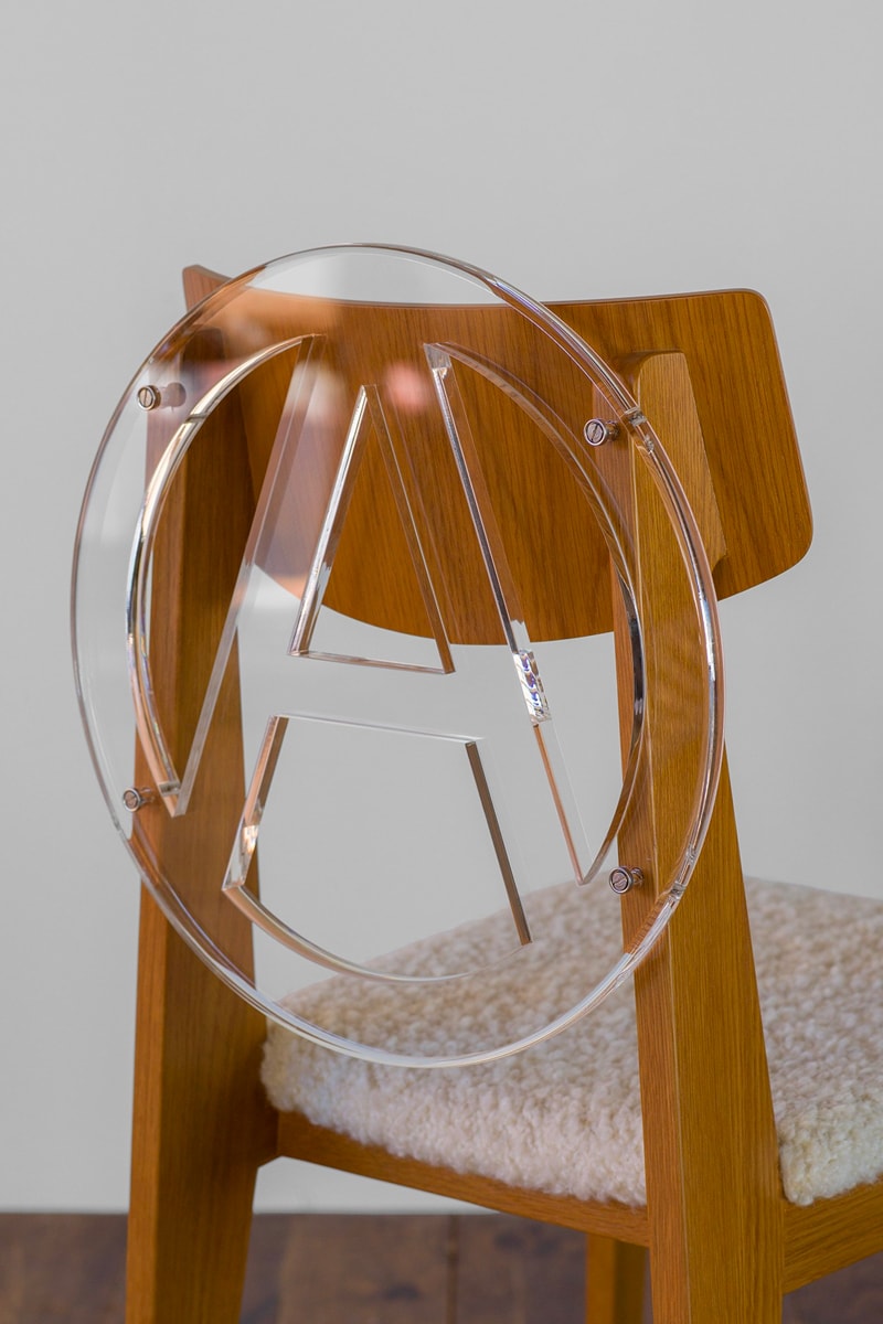 Undercover anarchy chair dover street market ginza transparent A leather wool metal leg release info date price