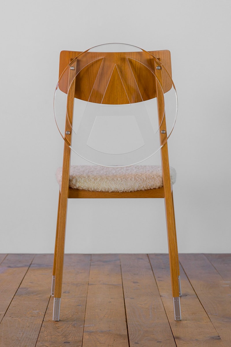 Undercover anarchy chair dover street market ginza transparent A leather wool metal leg release info date price