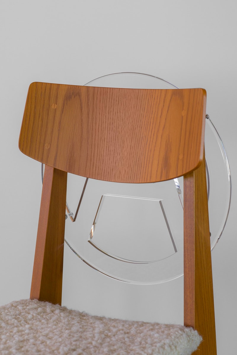 Undercover anarchy chair dover street market ginza transparent A leather wool metal leg release info date price