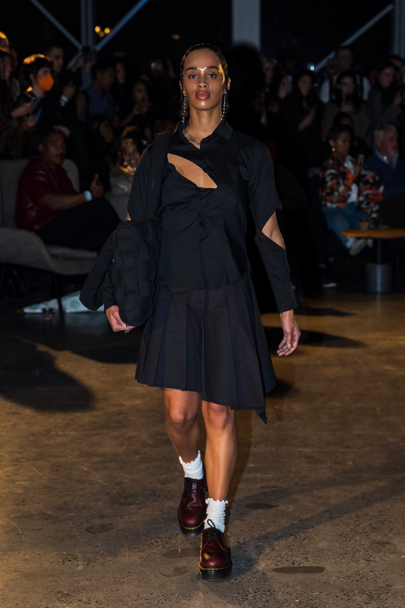 los angeles new york fashion week upcycle peder cho utopia.us tiktok sewing video puff vest woven bag finding happiness fall winter 23