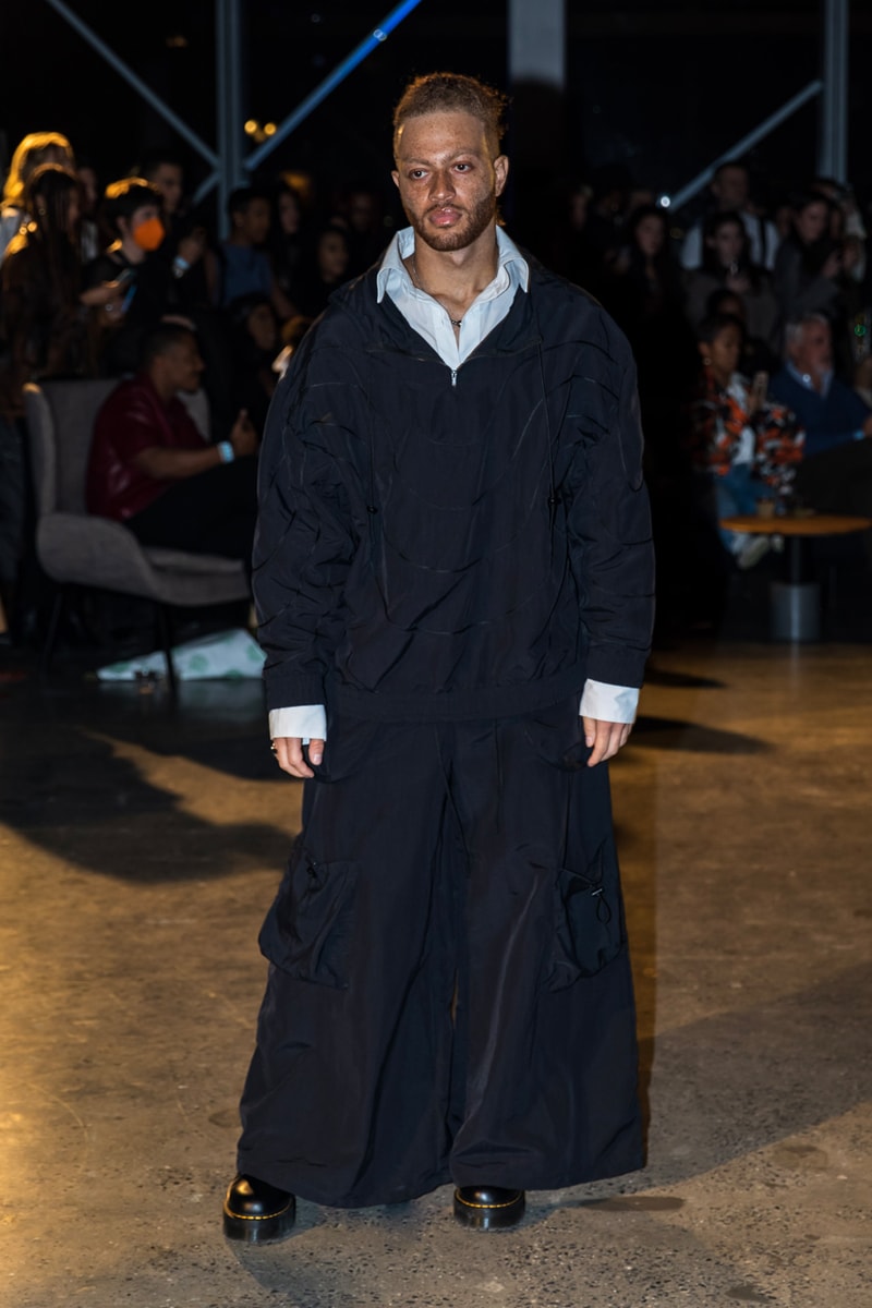 los angeles new york fashion week upcycle peder cho utopia.us tiktok sewing video puff vest woven bag finding happiness fall winter 23