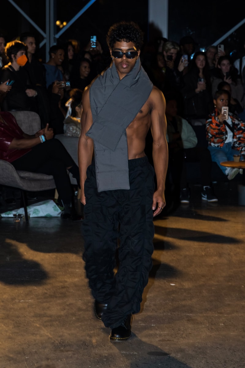 los angeles new york fashion week upcycle peder cho utopia.us tiktok sewing video puff vest woven bag finding happiness fall winter 23