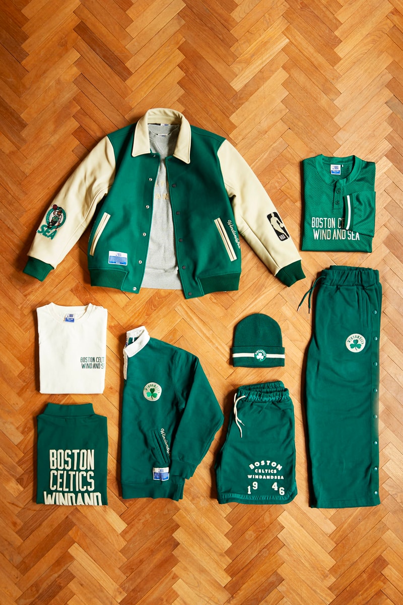 NBA WIND AND SEA collaboration 90s capsule collection celtics knicks bulls lakers blazers suns release info date prce 