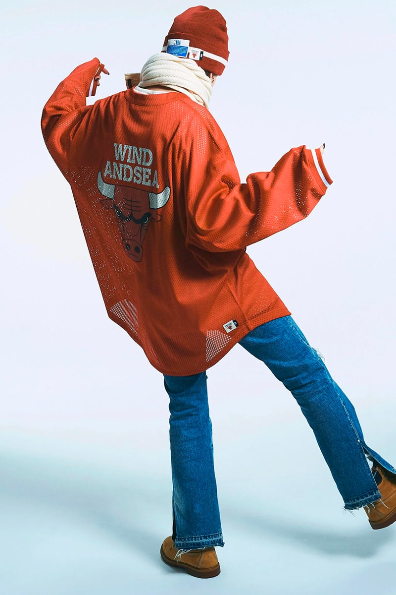 NBA WIND AND SEA collaboration 90s capsule collection celtics knicks bulls lakers blazers suns release info date prce 