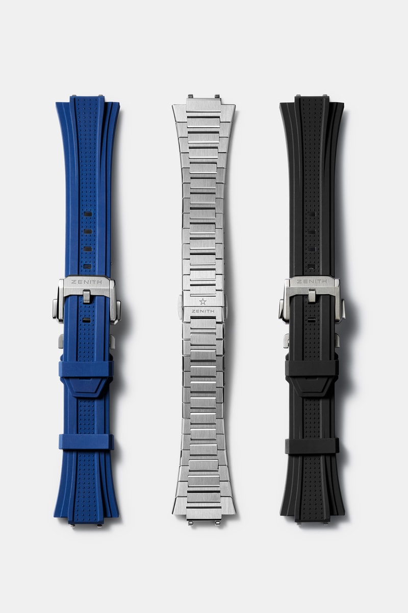 zenith skyline skeleton defy open dial lvmh watch week 2023 blue black stainless steel second indicator