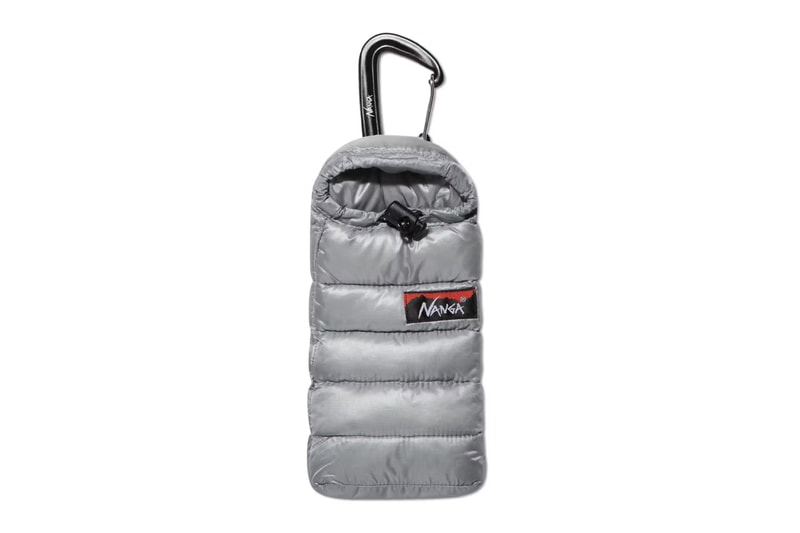 Nanga mini sleeping bag phone case smartphone sunglasses duck down drawcord carabiner ripstop release info date price