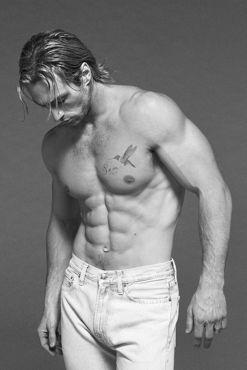 Aaron Taylor-Johnson Fronts Calvin Klein SS23 Campaign denim jacket underwear michale b jordan mycalvins kendall jenner jennie mertalas macpiggott