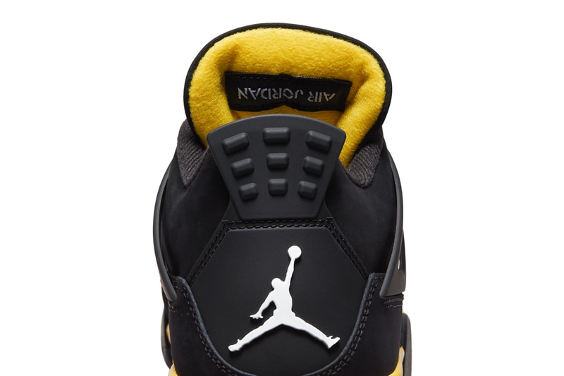 Air Jordan 4 lV Retro 'Thunder' 2023 Black/Yellow Mens