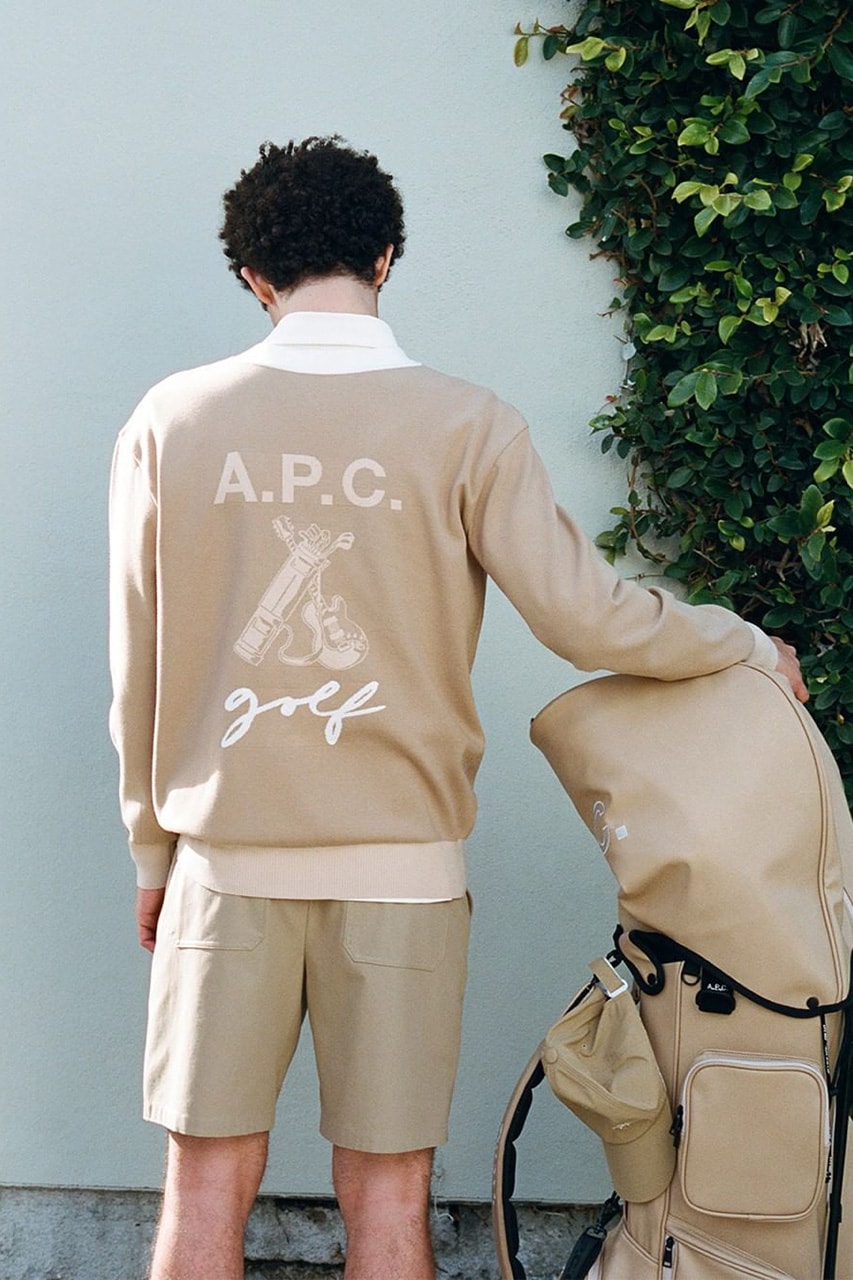 apc golf ss23 spring summer 2023 collection polo cardigan pants hat bag vest sweater shirt