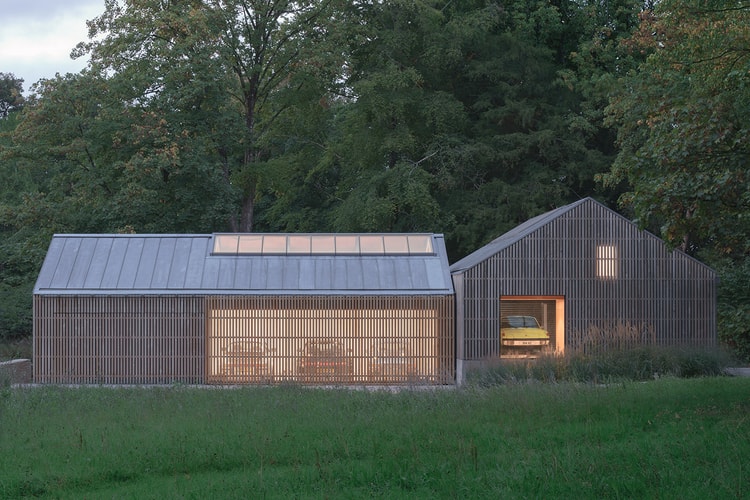 Bindloss Dawes Creates Elegant Timber Garage to House Classic Car Collection