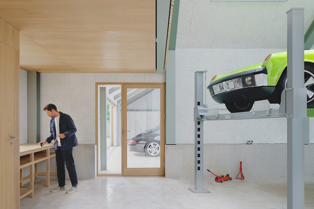 Bindloss Dawes Creates Elegant Timber Garage to House Classic Car Collection