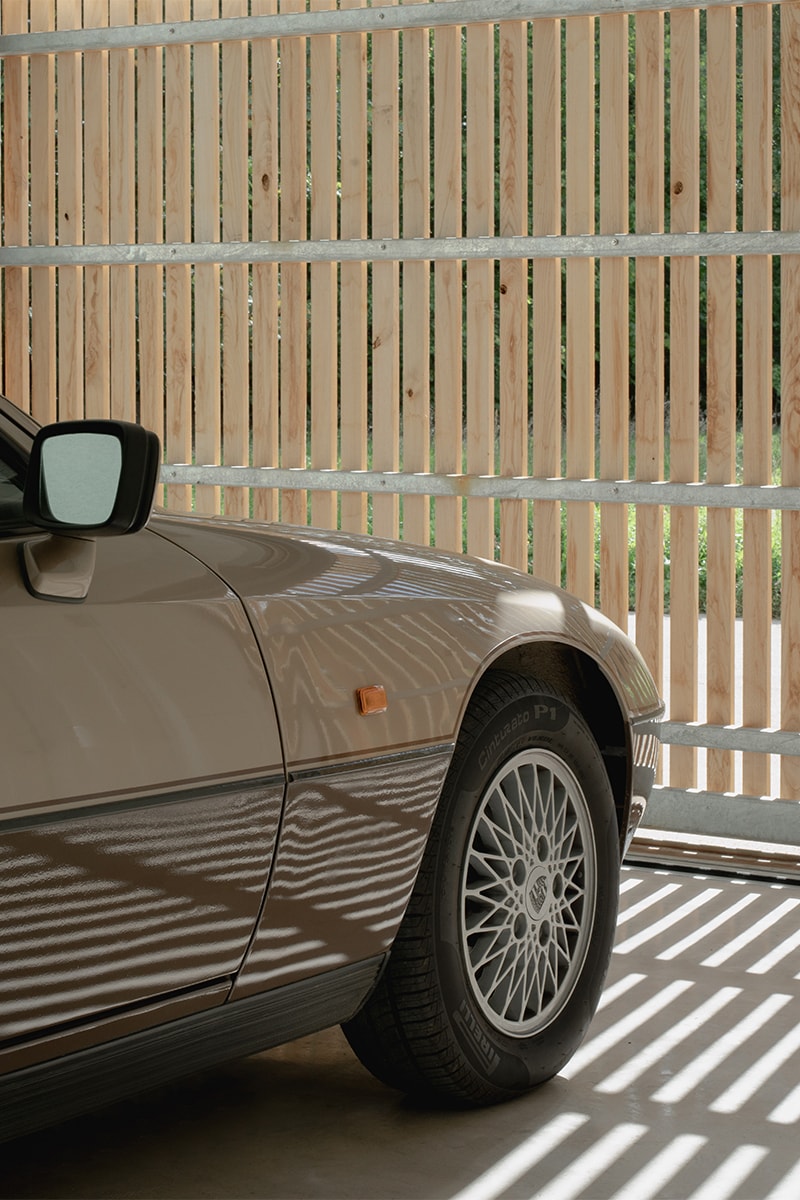 Bindloss Dawes Creates Elegant Timber Garage to House Classic Car Collection