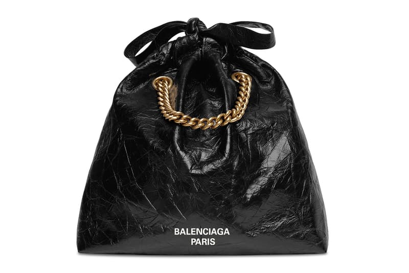 Balenciaga Trash Bag Crush Bag Medium Small Tote Calfskin Leather Demna Release Information Viral TikTok Accessory