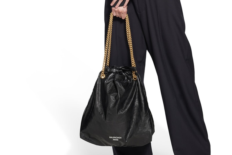 Balenciaga Trash Bag Crush Bag Medium Small Tote Calfskin Leather Demna Release Information Viral TikTok Accessory