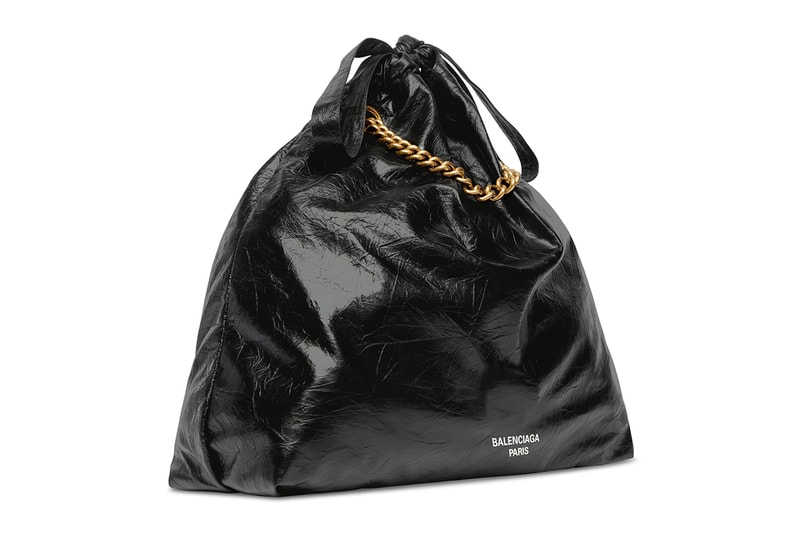 Balenciaga Trash Bag Crush Bag Medium Small Tote Calfskin Leather Demna Release Information Viral TikTok Accessory