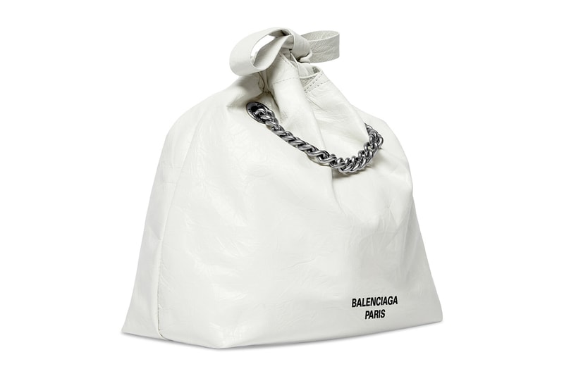 Balenciaga Women's Crush Xs Tote Bag Metallized Quilted - Silver