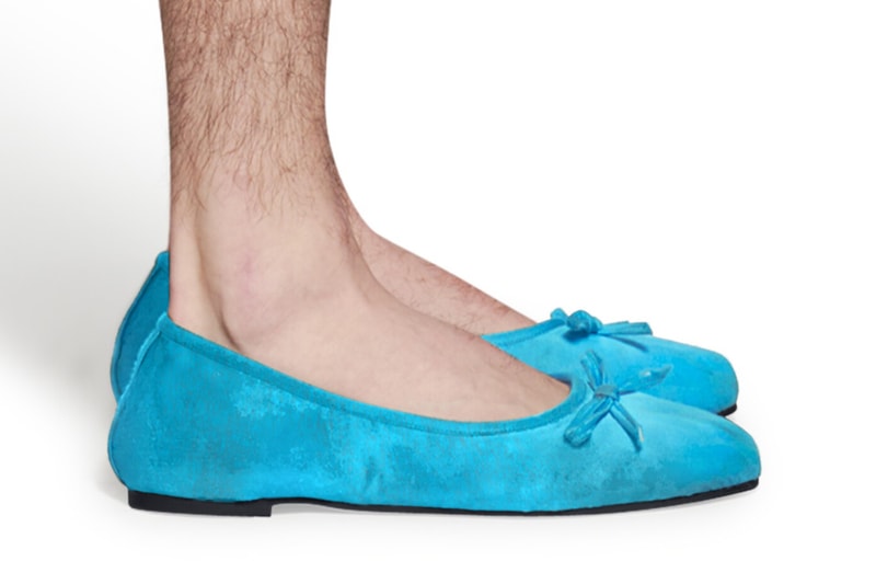 Balenciaga Leopold Ballerina Pump Shoe Mens Turquoise Light Beige Black Demna Gvasalia Summer 2023 The Mud Show Runway Release